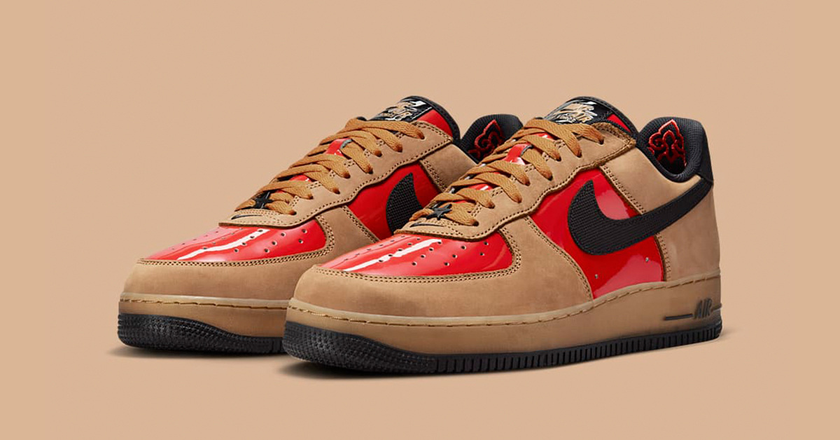 Nike Air Force 1 Low Shanghai Strong patent leather meets natural